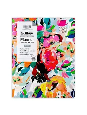 See It Bigger 2024 2025 Two Year Large Print Monthly Planner Contact Notes Plus • $11.75