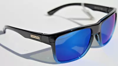 $39.99 • Buy SUNCLOUD Rambler POLARIZED Sunglasses Black Blue/Blue Mirror NEW Smith $55