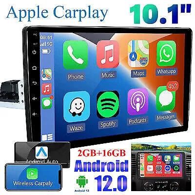 10.1  Android 12 For Apple Carplay Car Stereo Radio GPS WiFi 2Din FM Player USA • $78.88