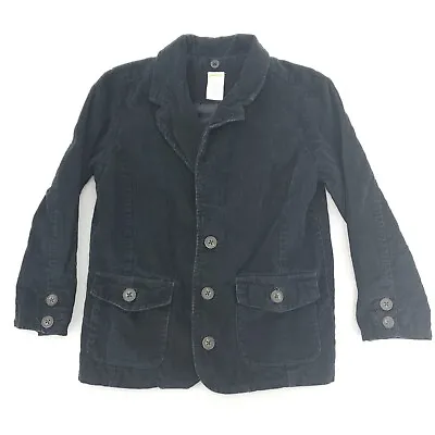 Gymboree Courduroy Jacket Boys Small 5-6 Black Blazer Suit Coat • $8.96