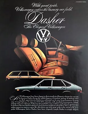 $9.59 • Buy 1976 VW Dasher Sedan & Wagon Photo  The Elegant Volkswagen  Vintage Print Ad