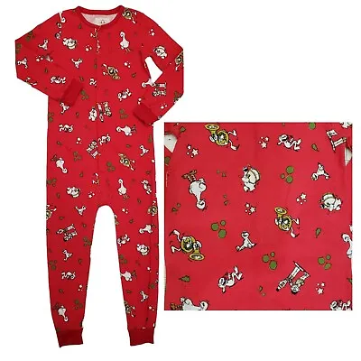 Arborist Kids One Piece Pajamas Vintage Sesame Street Thermal Red Sz 6-7 Years • $25.98