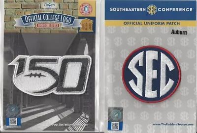 2019 NCAA College Football 150th Anniversary Auburn SEC Conference Patch Combo • $23.95