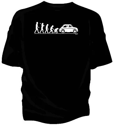 $15.93 • Buy  Evolution Of Man  Fiat 500 Humour T-shirt