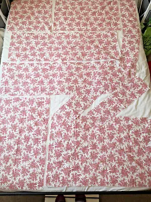 CATH KIDSTON DAFFODIL BUNCH PINK 10 Large Remnants Early Years COTTON FABRIC • £6.99