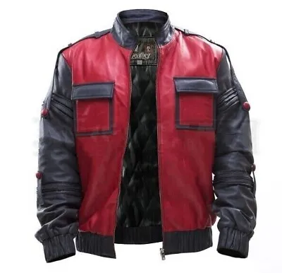 Back To The Future Marty Mcfly Leather Jacket | Marty Costume Cosplay Jacket • $135