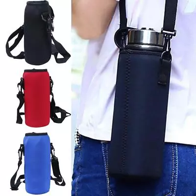 1000ml Neoprene Water Bottle Carrier Insulated Cover Strap Bag. Holder R5U0 • $2.76