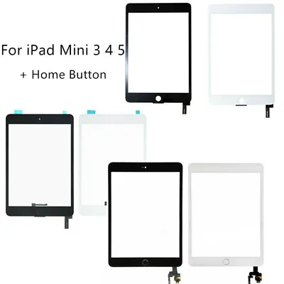 For IPad Mini 3 4 5 Touch Screen Digitizer Lens Glass Replacement + Home Button • $13.96