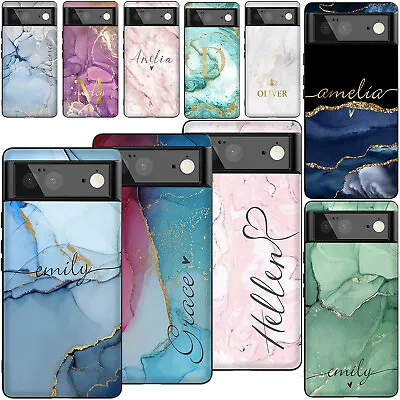 Case For Google Pixel 7 Pro 6A 5A 4 XL 8 Marble Texture Personalised Phone Cover • £4.96