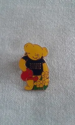 NEW Collectible MARIE CURIE Enamel Pin Badge Bear Watering Daffodil Flowers • £5