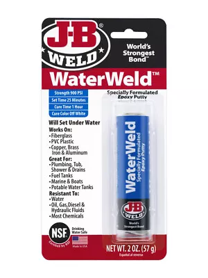 J-B Weld WaterWeld Specially Formulated Epoxy Putty • $20.99