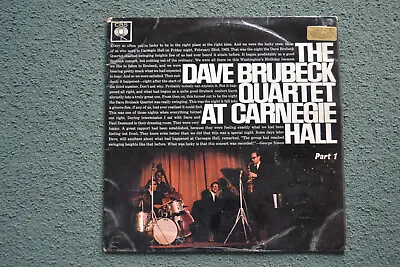 The Dave Brubeck Quartet – At Carnegie Hall (Part 1) Vinyl LP 1963 CBS BPG 62155 • £10