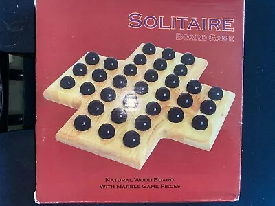 Solitaire Board Game- 33 Black Marbles • $16.75