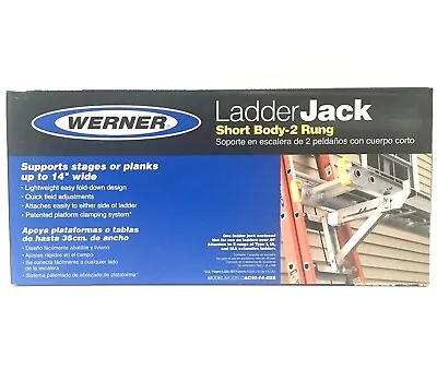 Werner Ladder Jack AC10-14-02S Short Body 2-Rung Aluminum Ladder Jack 14  Stage • $79.99