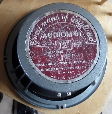 £12 • Buy Goodman Audiom 61 1960's Loudspeaker (requires Cone Replacement)
