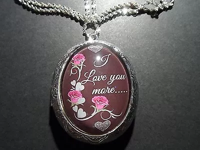  Silver Plated I Love You More Locket-high Quality • $26.99