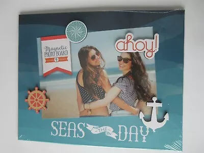 Seas The Day Magnetic Photo Board New Still Sealed With 4 Magnets • $13.99