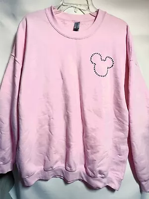 Gildan Pink Women's Mickey Mouse Sweatshirt Size XL • $7.99