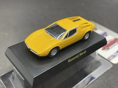 Kyosho 1/64 Maserati Collection Merak Yellow Diecast Model Car 27D1 • $29.60