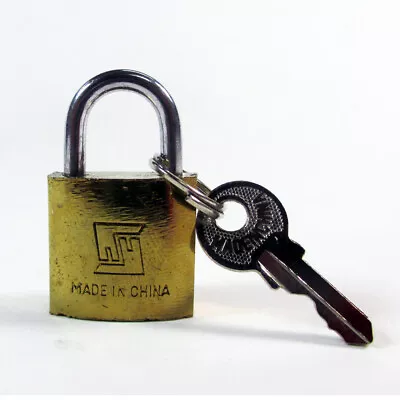 Lot Of 24 Padlock Small Brass 20MM Mini Tiny Lock Keyed Box Jewelry Drawer 2 Key • $33.98