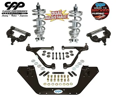 67-70 Ford Mustang Subframe Kit Tubular Coil Over Suspension 450lb Usa Made Blk • $1388