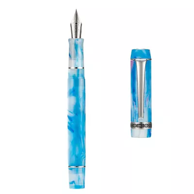 Kaigelu 316A Fountain Pen EF/F/M Nib Blue Pink Pattern Acrylic Writing Gift Pen • $26.50