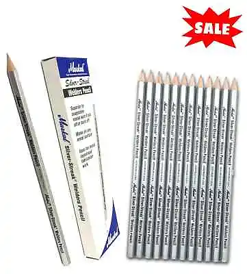 Silver Streak Welders Mark Pencil For Welding Cutting Steel Metal Marking 12 Pcs • $20.89