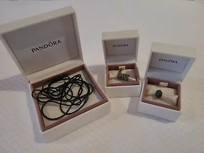 $85 • Buy Pandora Braclet / Necklace And 3 X Charms. Friendship, Shoe And Friend Charm