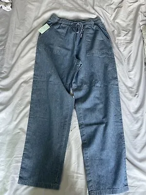 Damart Droit Straight Tie Women’s Trousers Blue Size 10 • £7
