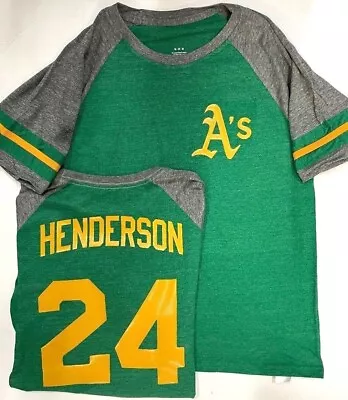 Rickey Henderson Oakland A's Name And Number Jersey Shirt New  Mens Pick Size • $23.99