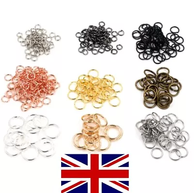 3-8mm Jump Rings Metal DIY Jewelry Findings Open Single Jewellery Split UK • £1.19