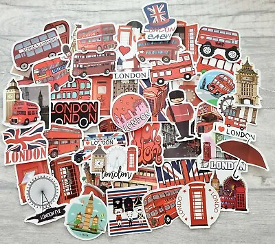 London Stickers 50 Vinyl Waterproof Decals Cartoon Sticker Icons Sticker Set • £7.50