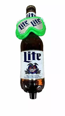 VTG MILLER LITE 12OZ. BEER BOTTLE Beer Tap Handle Knob Ski Goggles Glasses • $9.99