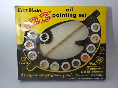 1954 Vintage Craft Master Numbered Oil Painting Set American Indians NEW RARE  • $145.39