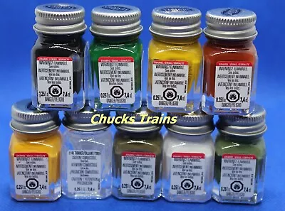 New TESTORS ENAMEL FLAT MODEL PAINT SET 9 Bottle Military Colors • $36.25