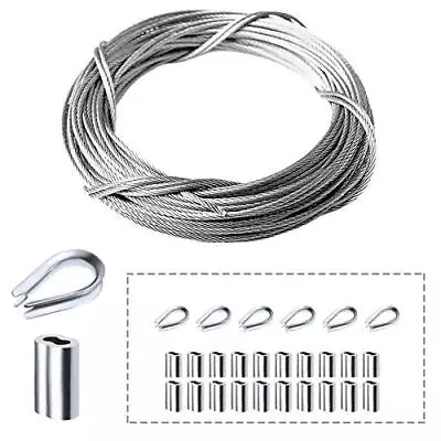 Amadget Stainless Steel Wire Rope 316 Cable Railing Kit Aircraft Wire Rope • $13.79