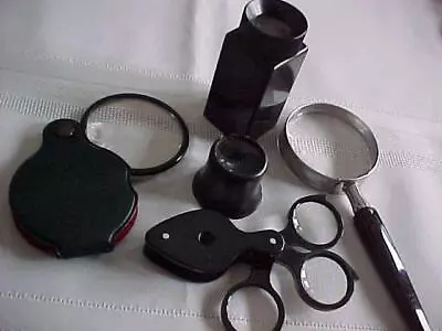 Vintage Magnifyer Job Lot BLACK Pocket Triple Lens Desk Watchmaker Jewelry • $9.45