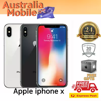 Apple IPhone X 64GB 256GB Unlocked In Good Condition [ Free Express Post ] • $319