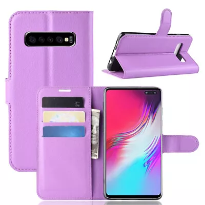 For Samsung Galaxy S24 S23 FE Note 20 Ultra S8 S9 Plus Wallet Leather Case Cover • $8.99