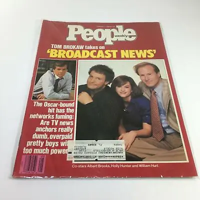 People Magazine: February 1 1988 Tom Brokaw Takes On Broadcast News • $11.95