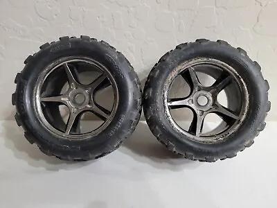 2x Left-Side TALON EXT Tires 17mm Black Wheel - Fits Traxxas 1/10 E-Revo VXL 2.0 • $24.99