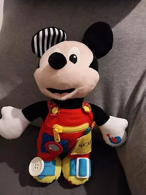 Disney Mickey Mouse Tactile Activity Soft Toy 30cm • £4