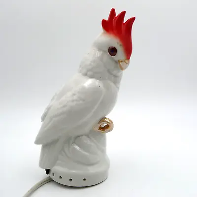 Vintage Porcelain Parrot Bird Figurine Perfume Lamp 9'' 1950s Korosten Ukraine • $68.98