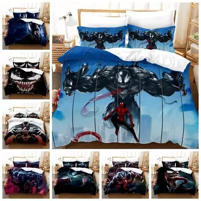 Holiday Gift Quilt Duvet Cover Set Avengers Venom Marvel Single Double King Size • £27.60