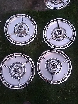 Four  VINTAGE 1964 64 CHEVROLET CHEVY IMPALA CHEVELLE SS HUBCAPS WHEEL COVERS • $699.99