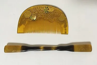 £50.04 • Buy Japanese Antique Geisha Kanzashi Kushi Hair Pin Comb (M74) 