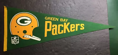 GREEN BAY PACKERS ~ Single Bar Helmet Logo Pennant ~ VG+/EX!!! • $34.99