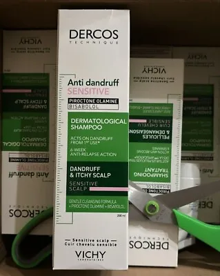 Vichy Dercos Sensitive Anti-Dandruff Treatment Shampoo Pick Dry|Normal|Oily Hair • $14.50