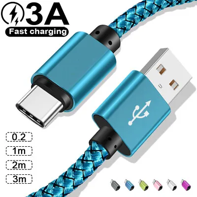 $6.95 • Buy USB C Type C Charger Cable 3A Fast Charging Lead Data Cord For Samsung S10 E S20