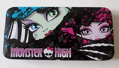 Monster High Tin Metal Pencil Box Storage Case Rectangular Container Accessories • $14.56